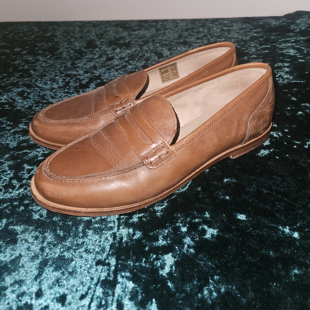 Classic Jcrew Women's Brown Real Leather Loafers